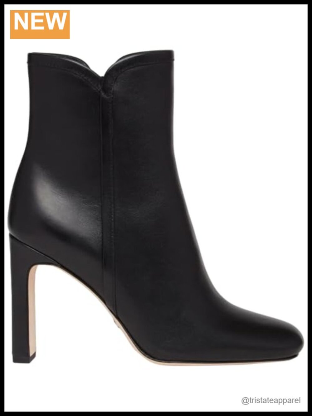 Leather High Heel Ankle Bootie Stiletto Pointed Toe Boots for Women